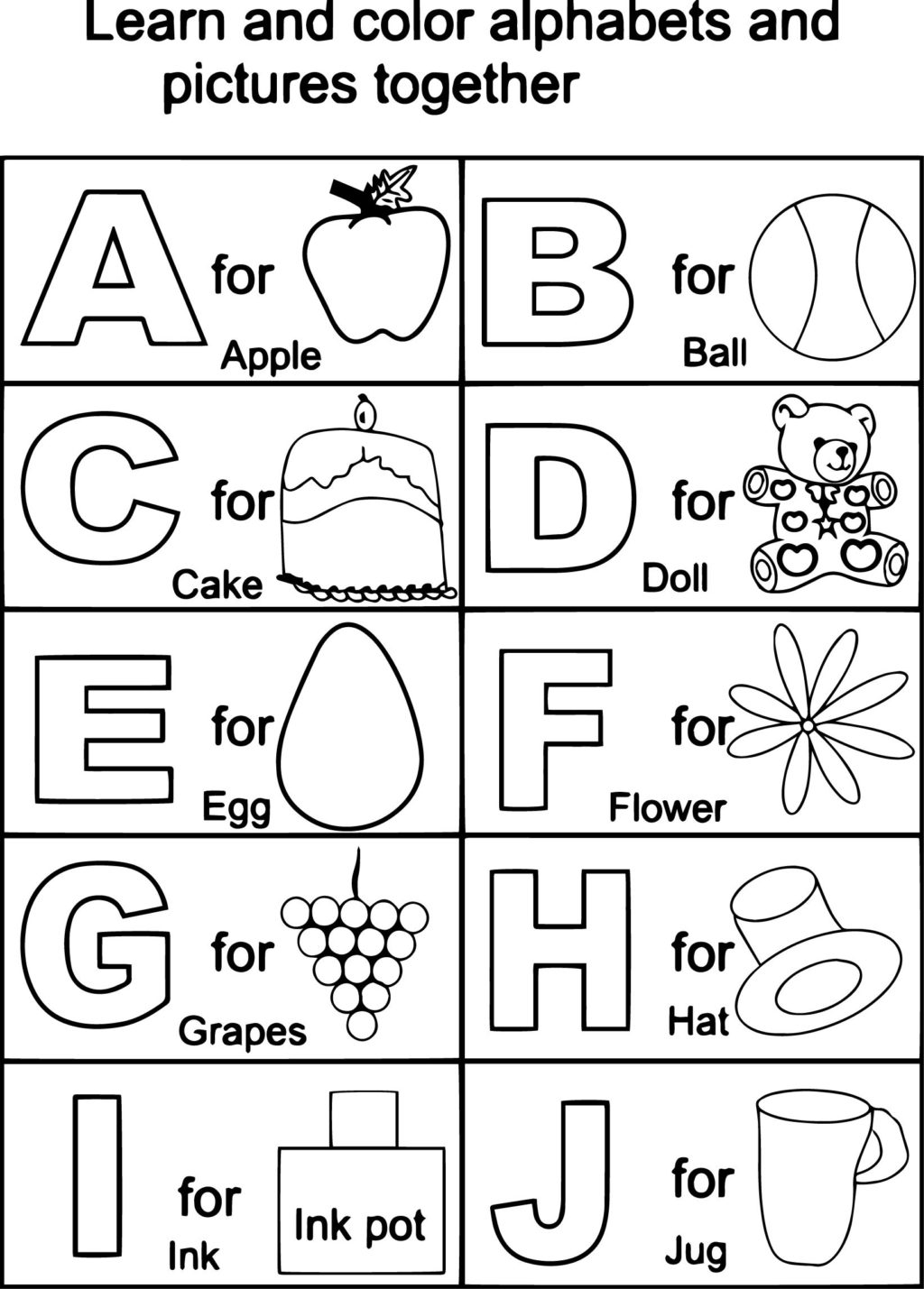 Free Printable Alphabet Coloring Pages