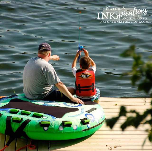 My boys fishing on Big Lake, Michigan (summer vacation 2010) | Nature's INKspirations by Angie McKenzie
