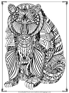 printable bear coloring pages for adults