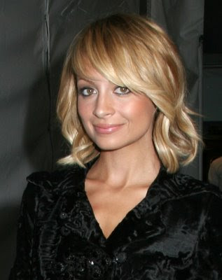 Nicole Richie White Straight Hair with Bangs from BlackBook Magazine