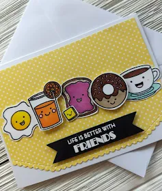 Sunny Studio Stamps: Breakfast Puns Customer Card by Linsey