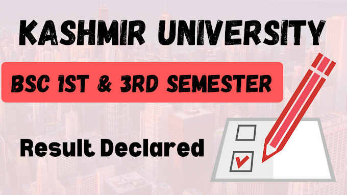 Bsc Nursing 1st Sem & 3rd Sem Results Declared by Kashmir University