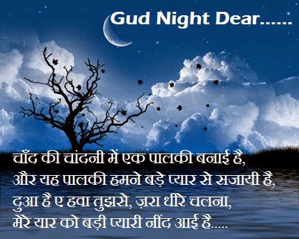  Good Night & Sleep Well "SMS" Shayari  