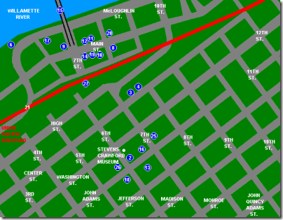 Inset Map of Oregon City, Oregon