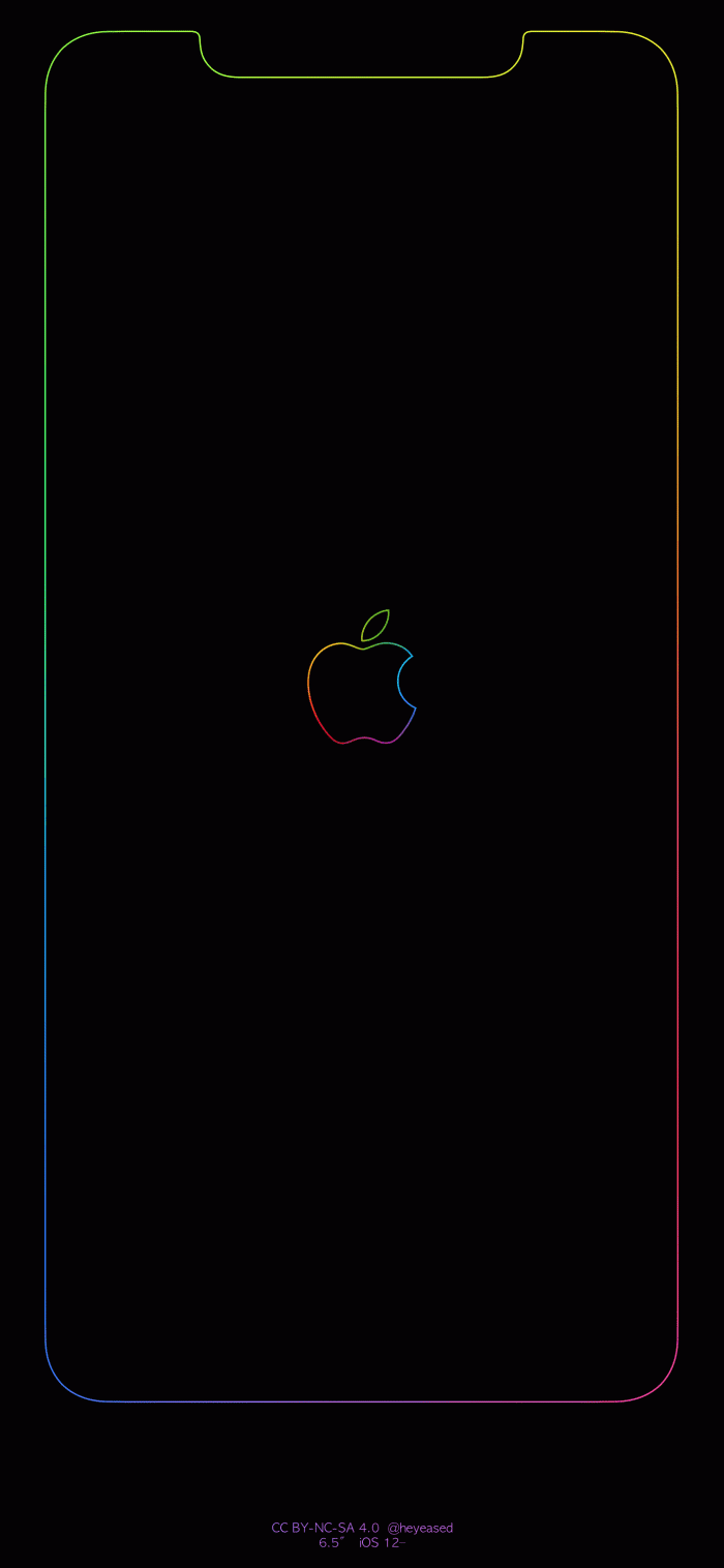 حدود قوس قزح وشعار Apple خلفيات iPhone روابط Imgur: r / iphone