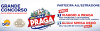 Logo Vinci buoni spesa da 100 euro e un viaggio a Praga
