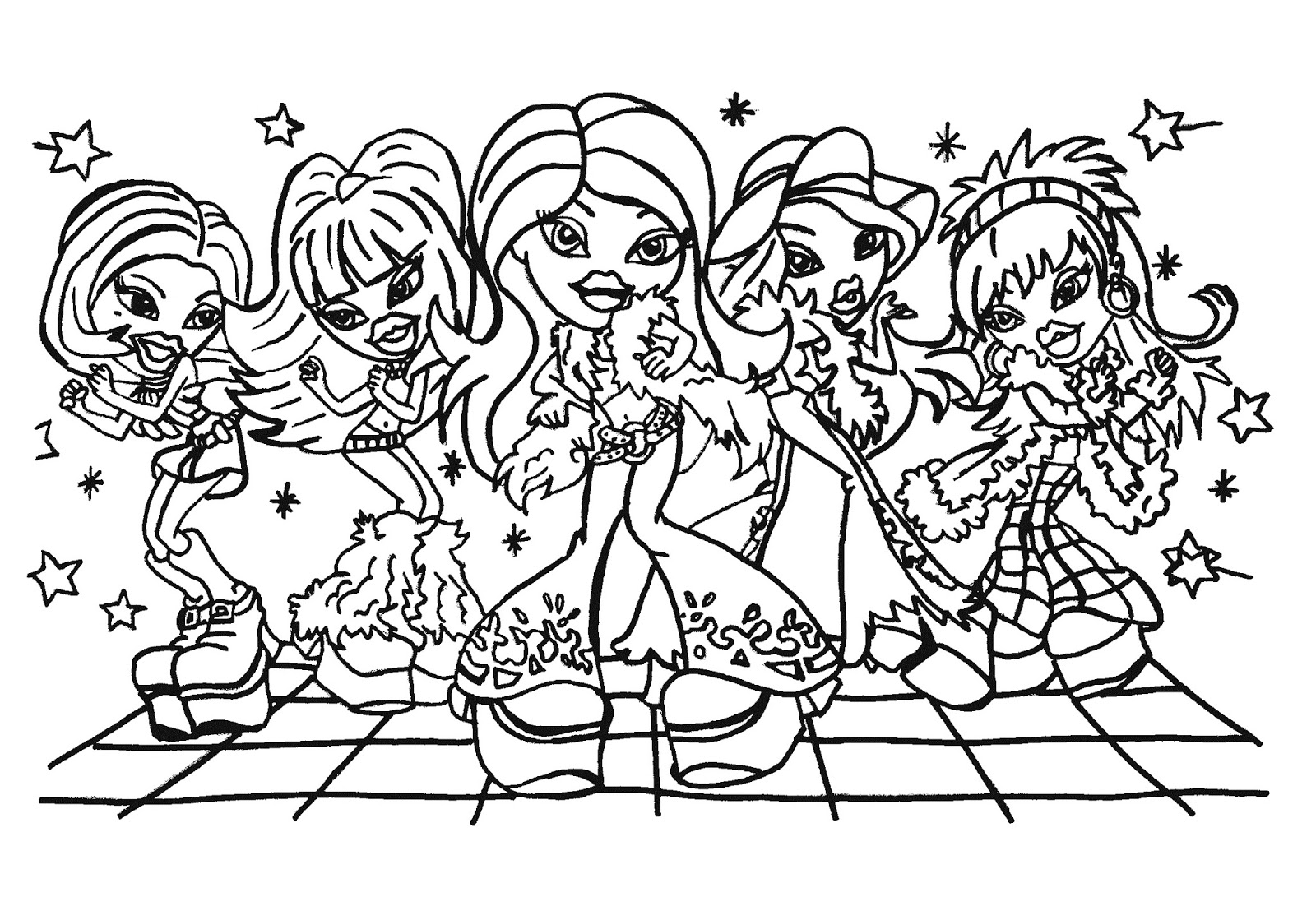 bratz coloring pages that you can print