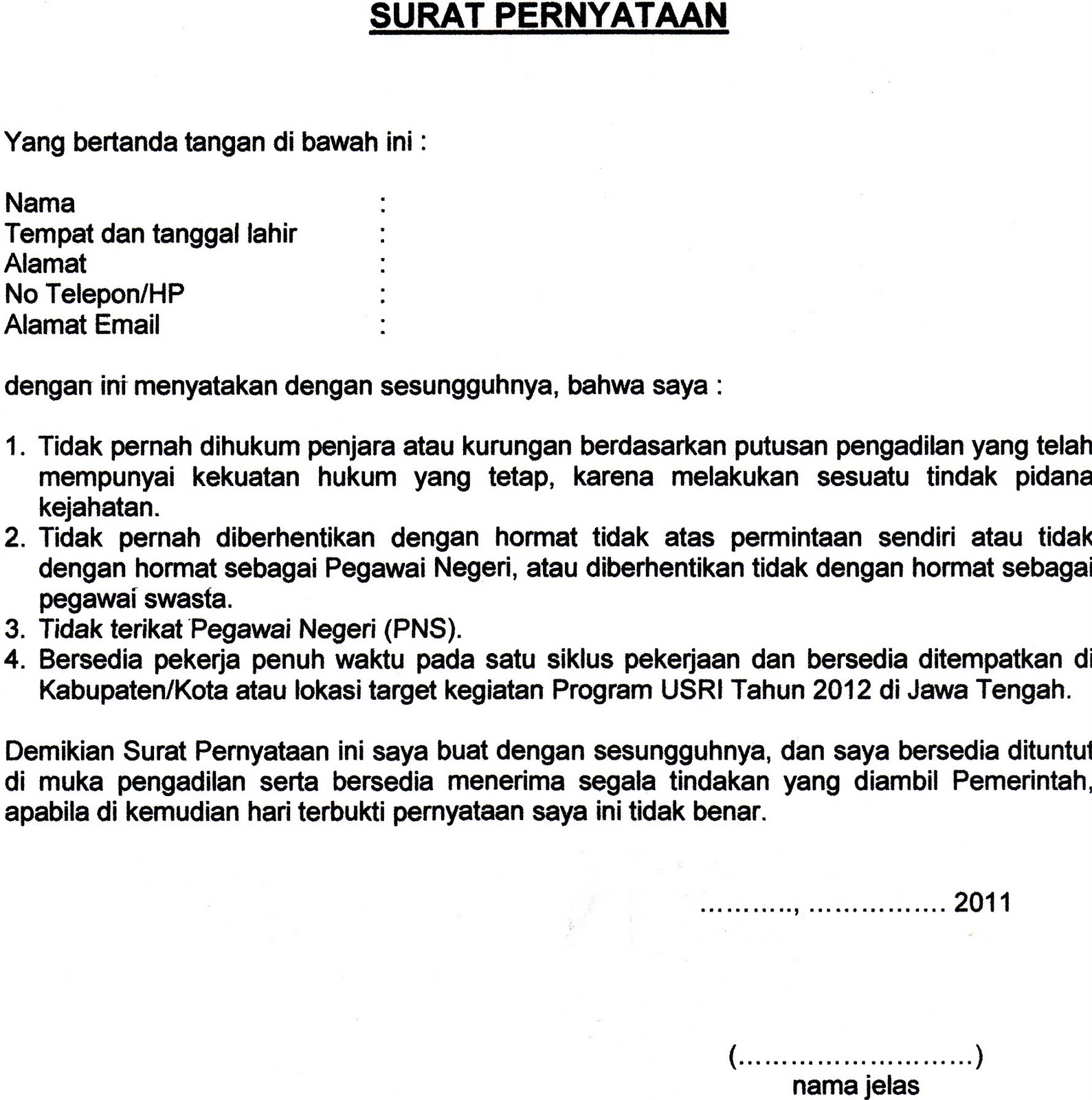 Contoh Daftar Riwayat Hidup Diketik - Contoh L