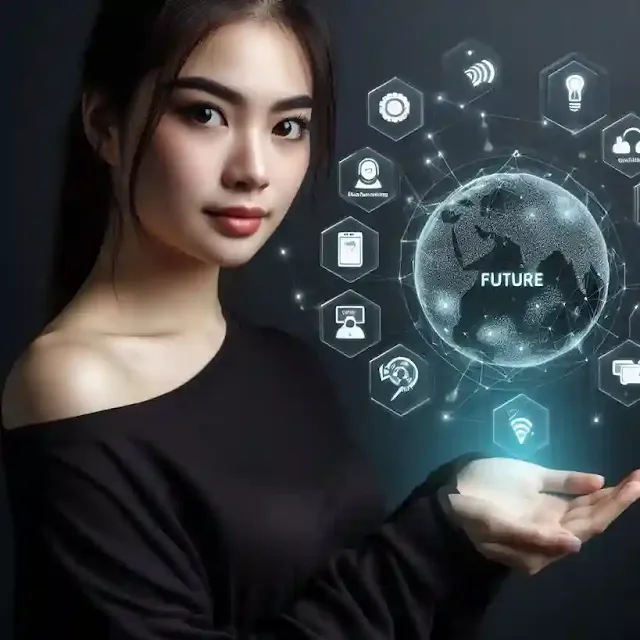 Exploration of the future of Industrial IoT Applications, focusing on trends like AI integration, 5G connectivity, and sustainability in technology development.