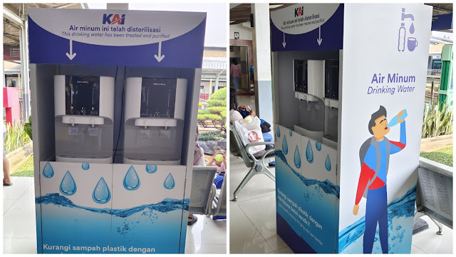 Layanan Air minum Gratis di stasiun bandung