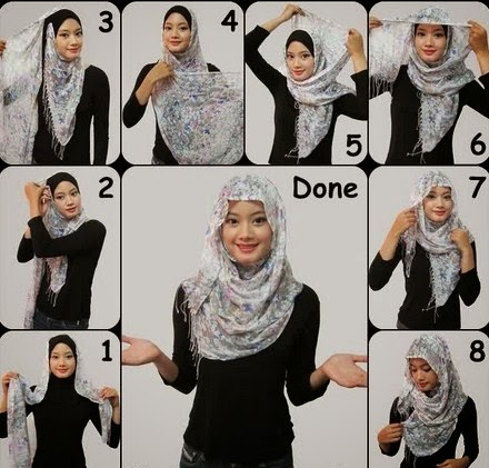 Tutorial Memakai Jilbab Segi Tiga Terbaru