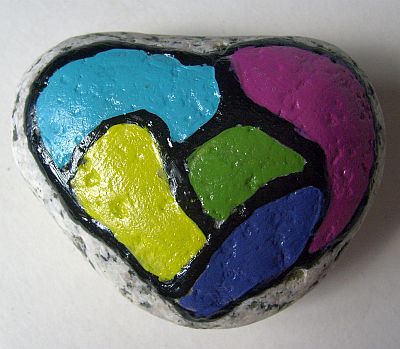 glass to Painting a Effect How Rocks: effect Stained and Create Glass with Glue painting