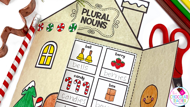 This adorable gingerbread house activity is great for your December activities and will help your students practice plural nouns in a fun and creative way.