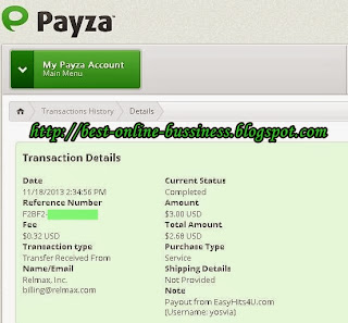 PayMent From EasyHits4U