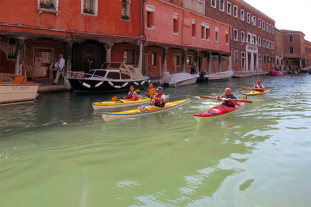 Kayaking along the canals, Murano, Venice