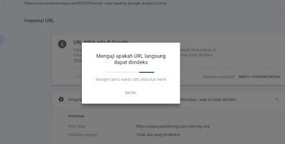 minta pengindeksan Google Search Console