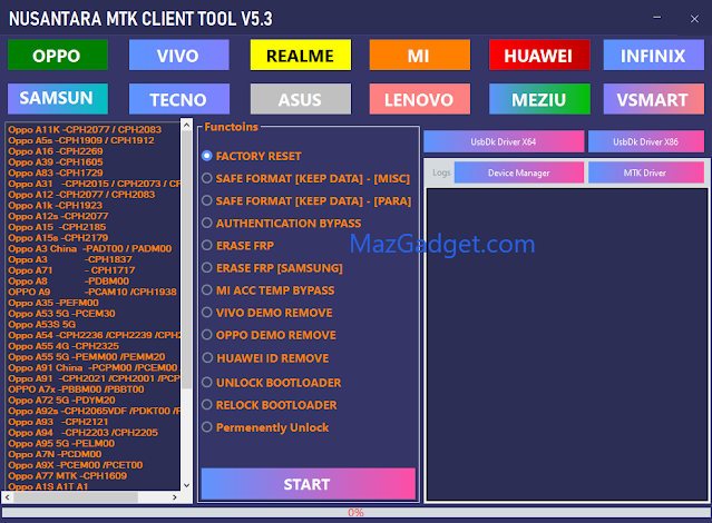 Download Nusantara MTK Client Tool V5.3 With Key Free - MazGadget.com