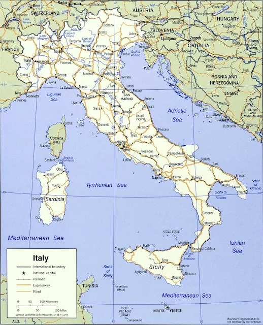 image: Italy Political Map