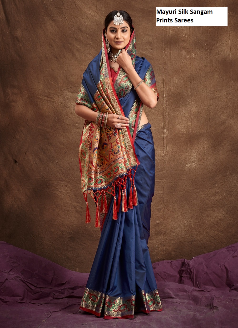 Sangam Prints Mayuri Silk Designer Sarees Catalog Lowest Price