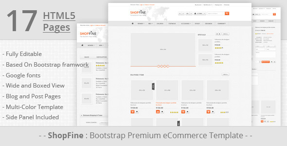 ShopFine: Premium Bootstrap eCommerce Template - Shopping Retail