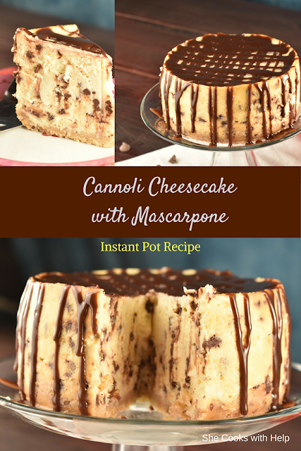 Cannoli Cheesecake with Mascarpone #Instantpot #dessert