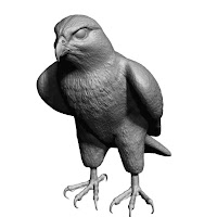 3D model falcon bird basic shape