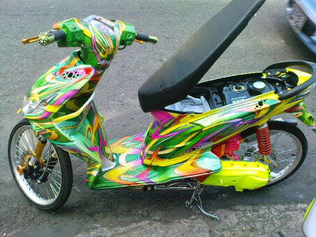 modifikasi motor beat airbrush