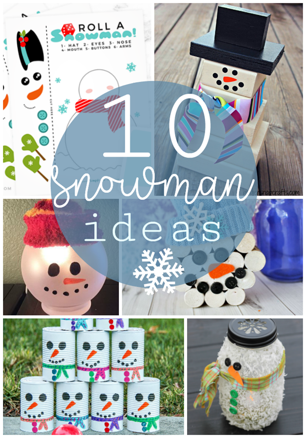 10 Snowman Ideas at GingerSnapCrafts.com #snow #snowman #winter