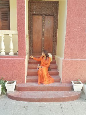 Very breezy orange maxi dress