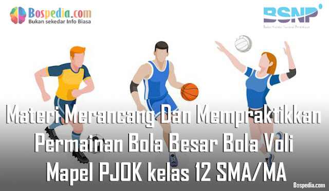 Materi Merancang Dan Mempraktikkan Permainan Bola Besar Bola Voli Mapel PJOK kelas 12 SMA/MA