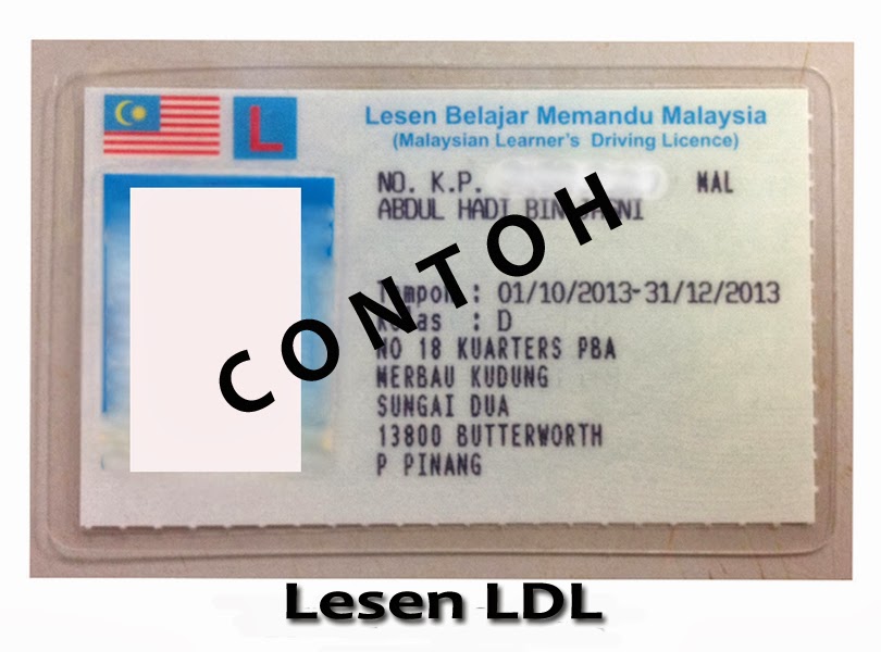 I.D.I. DRIVING INSTITUTE SDN. BHD.: Contoh- contoh lesen 