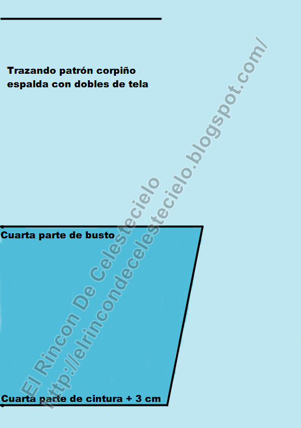 Cerrando costado de patrón espalda de corpiño