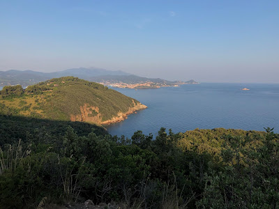 View from road to Bagnaia toward Portoferraio.