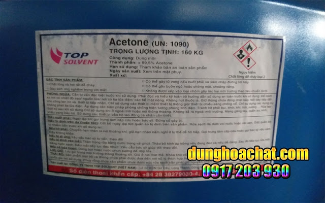 Dung môi Acetone (Dimethyl Ketone)