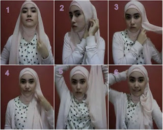 Tutorial Hijab Segi Empat Efek Long Hair