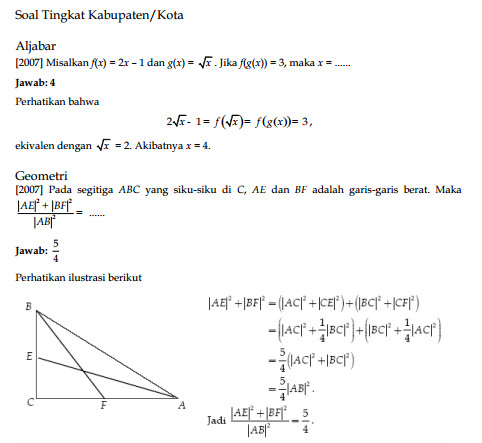 Silabus OSN SMA 2019(Matematika, Fisika, Icho, IBO, IT 