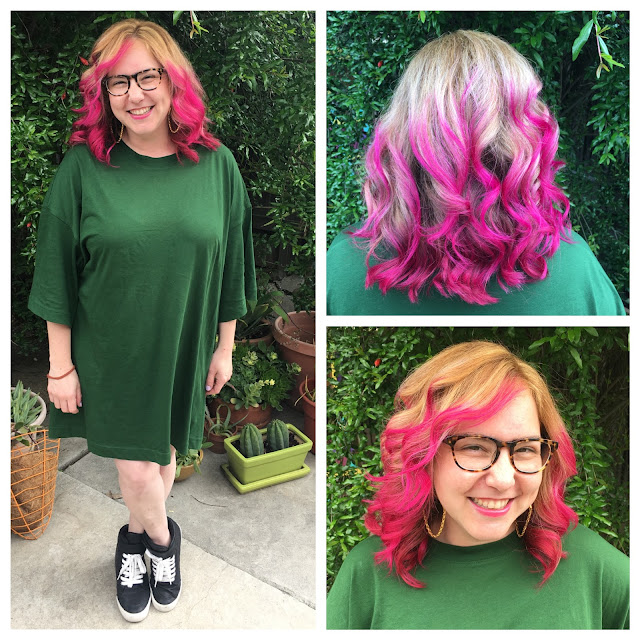 Jamie Allison Sanders, pink hair, Pretty in Pink, Pulp Riot Hair Color in Cupid, Erin Sanders, haircolor, hair color, hairstyle, hairstylist, On Wednesdays We Wear Pink