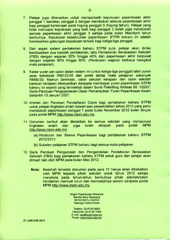 Contoh Surat Rasmi Menggugurkan Subjek - Rasmi J