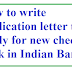 How to write application letter to apply for new cheque book in Indian Bank