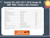 Contoh SPJ BOS 2017 2018 Untuk SD SMP SMA Terbaru dan Otomatis