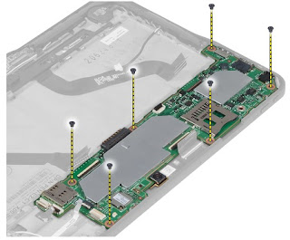 Removing the system board Dell Latitude 10 – ST2e