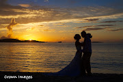 Sunset beach wedding on Trunk Bay (crown images photography st john wedding us virgin islands )