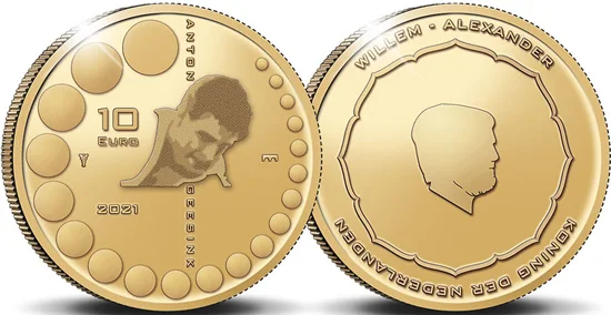 Netherlands 10 euro 2021 gold - Anton Geesink