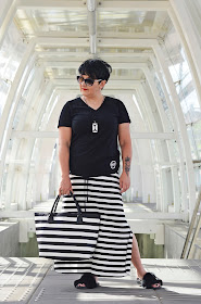 Stripes shopper