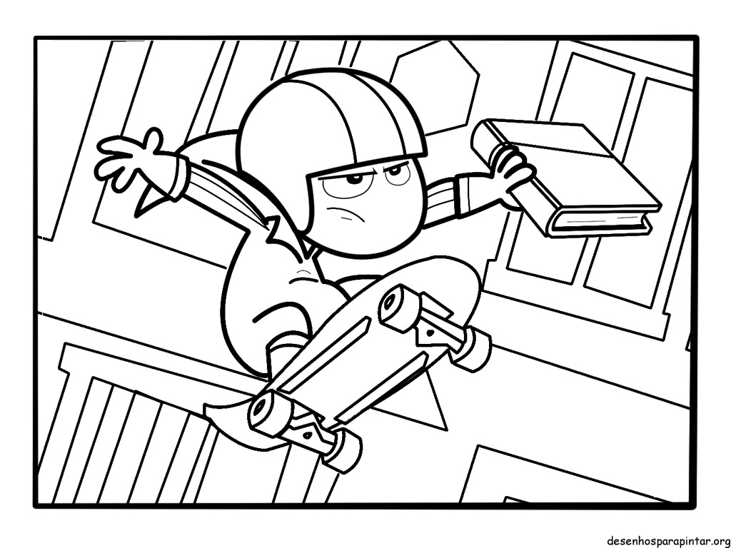 Coloring pages for kids free images: Kick Buttowski free coloring pages