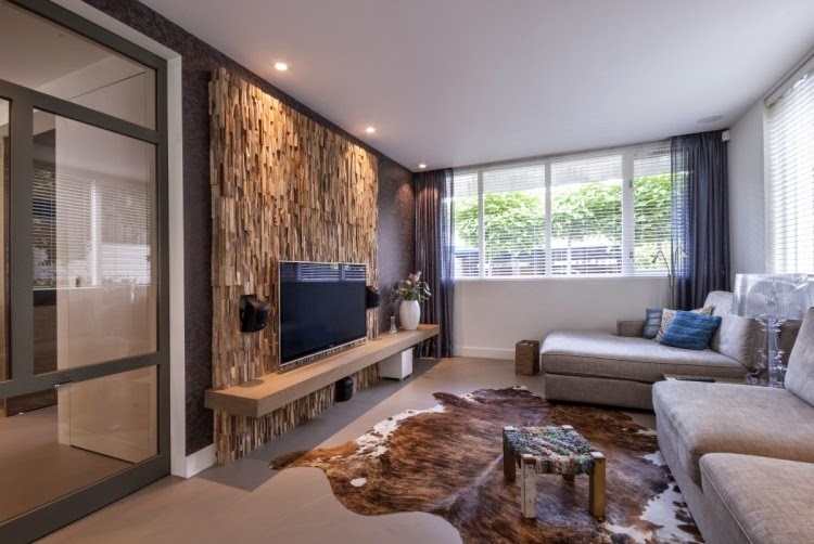 3D wall panels for modern living room