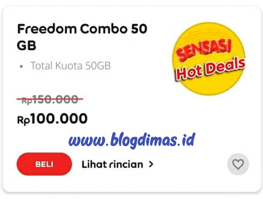 Paket Internet Murah Indosat 50GB 100RB 2020