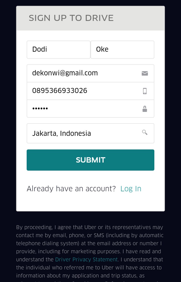 Cara Daftar Jadi Driver Mobil Uber Secara Online 