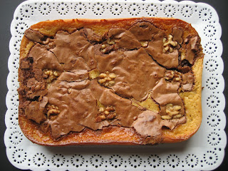 Pastel de brownie y tarta de queso, receta