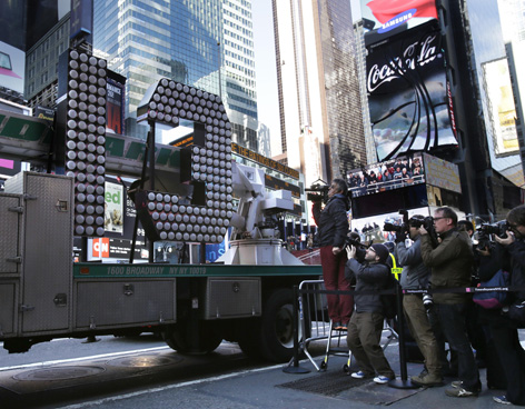 Times Square ya está lista para dar la bienvenida al 2013